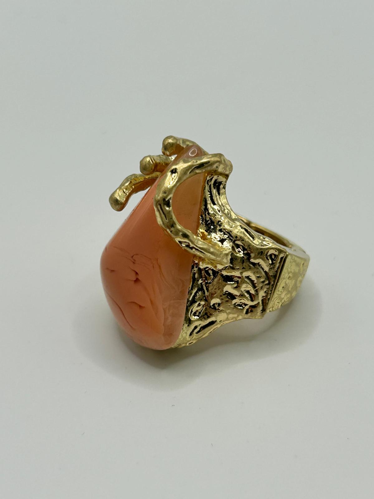 Statement-Ring mit Schmuckstein