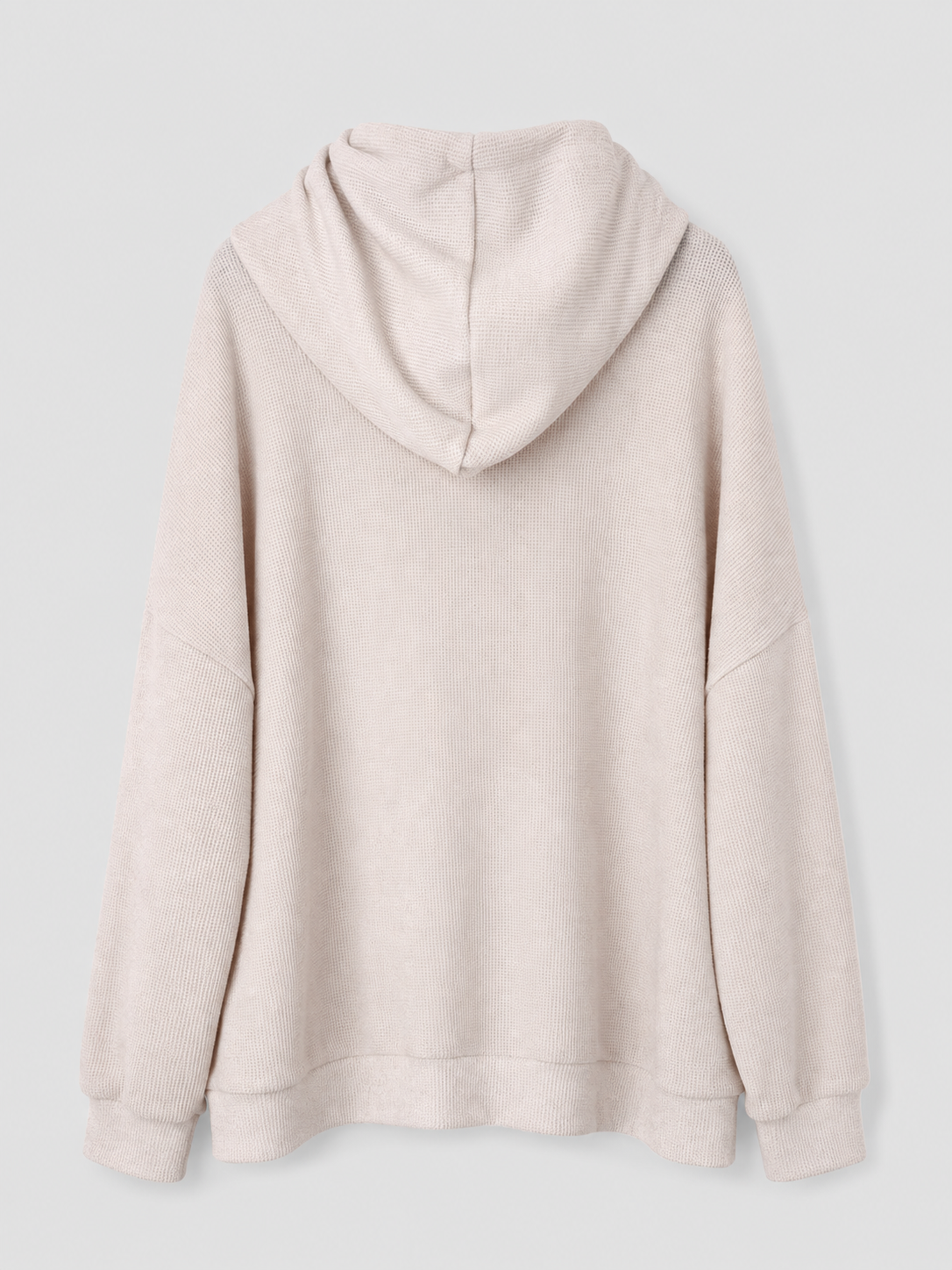 Flauschiger Oversize Hoodie von Zwillingsherz in hellem Beige
