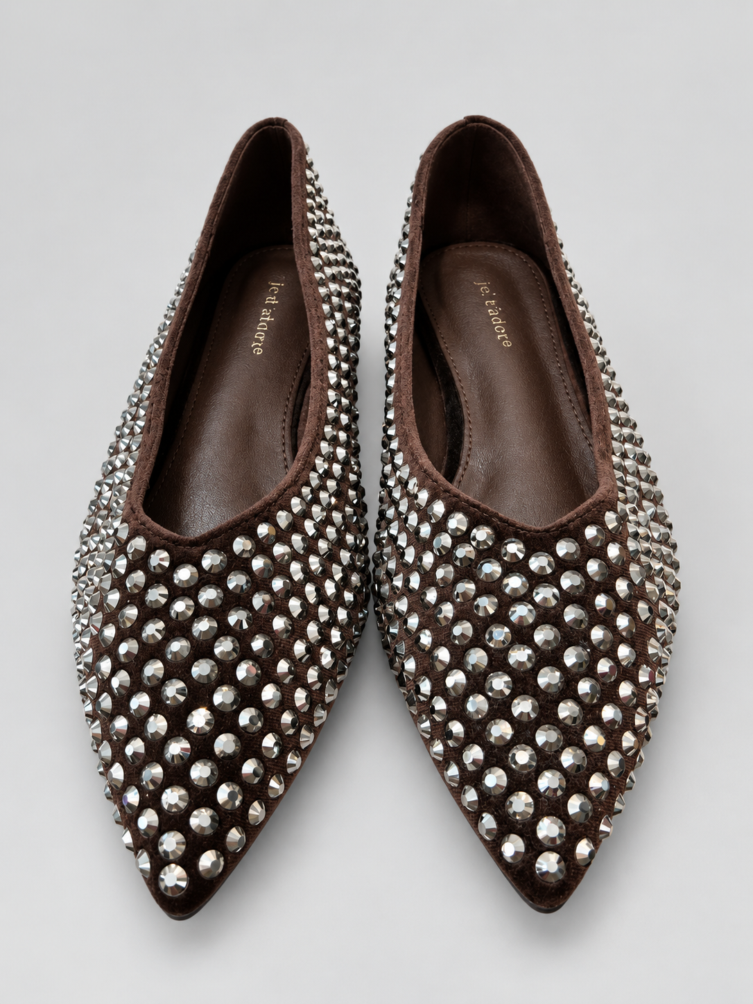 Strass-Ballerinas – Braun