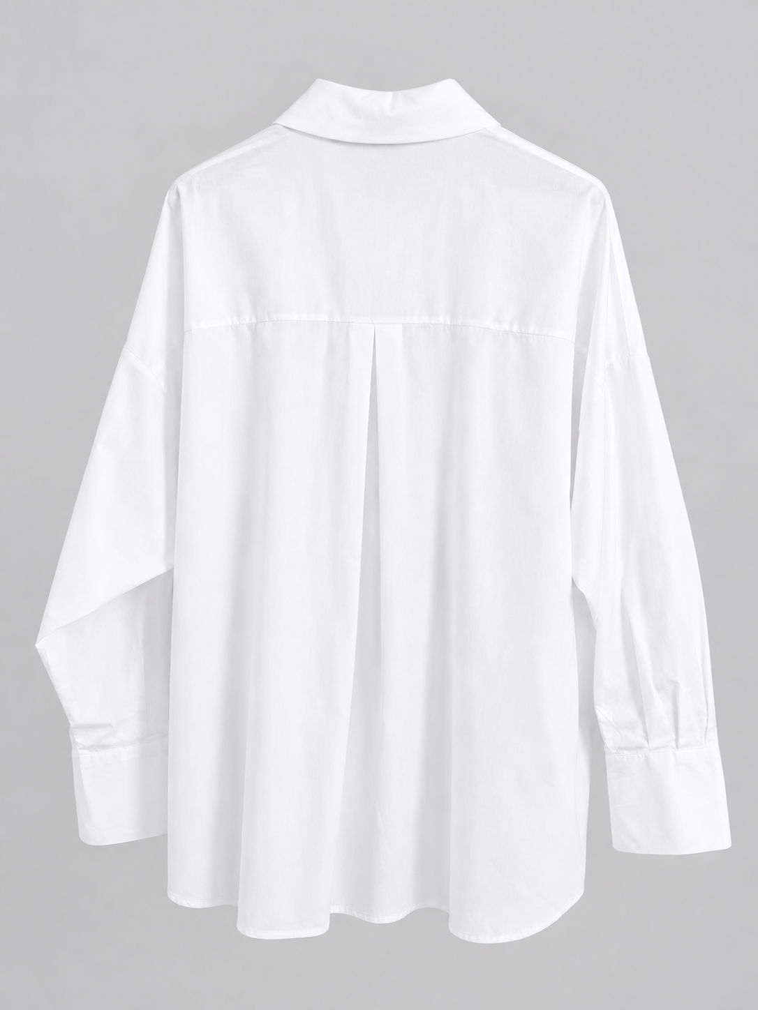 Weiße Oversize-Bluse mit Herz-Stickereien