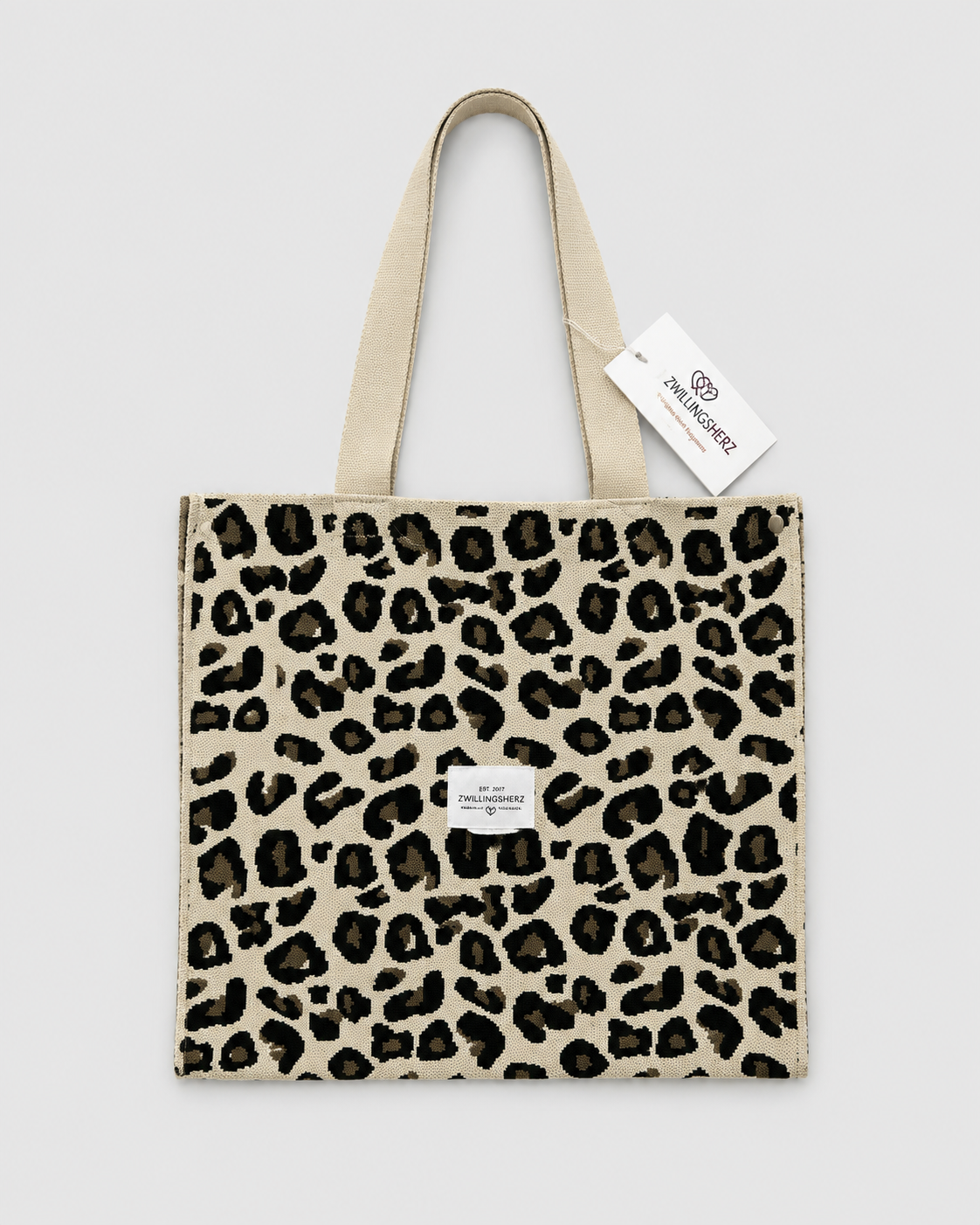 Shopper-Tasche in Leo-Optik von Zwillingsherz