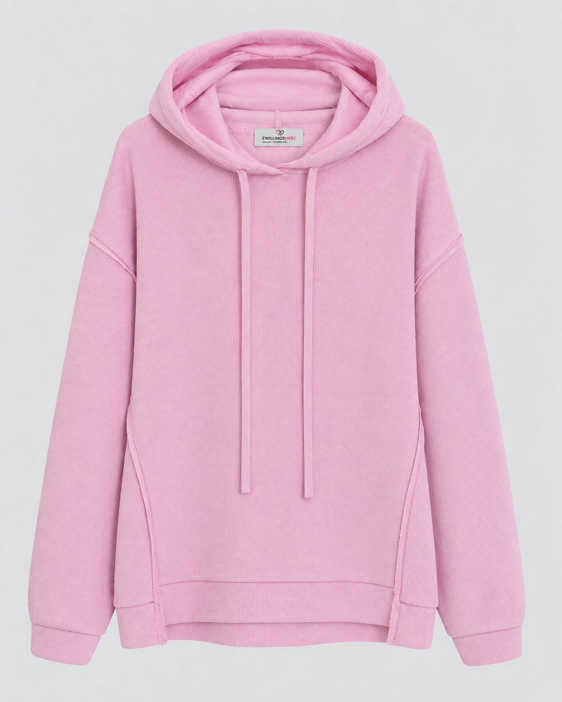 Flauschiger Oversize Hoodie von Zwillingsherz in Rosa